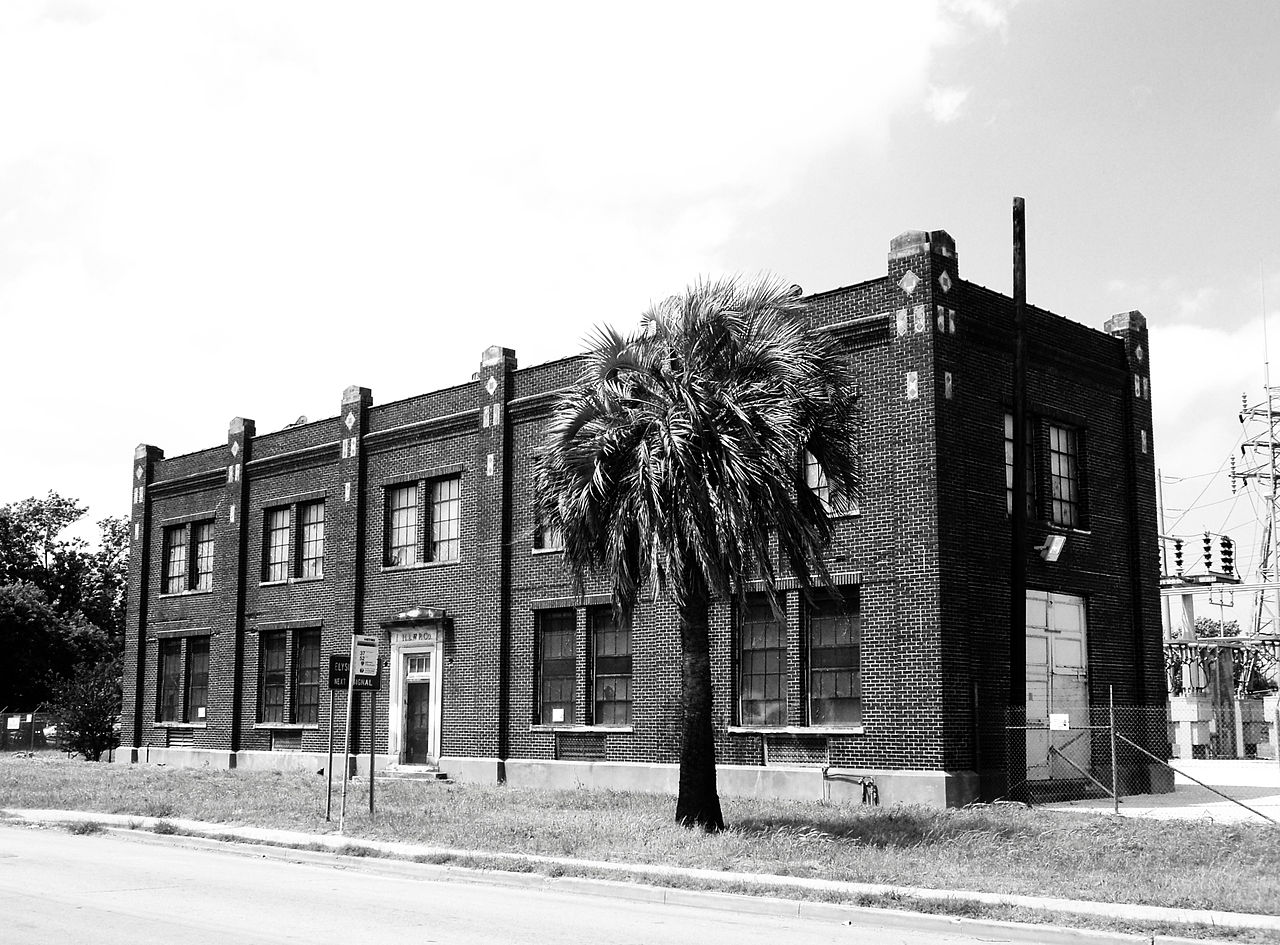 A high-voltage power substation in Houston — symbolic of the transmission grid that links regulated and deregulated Texas.